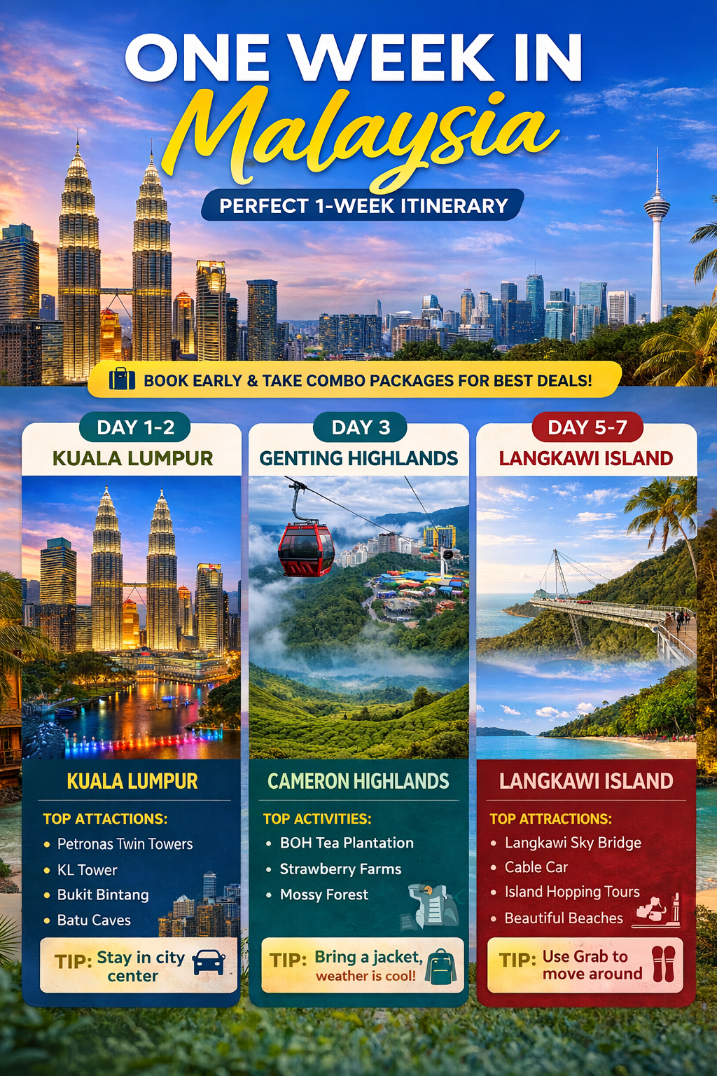 one week in Malaysia itinerary for first time visitors