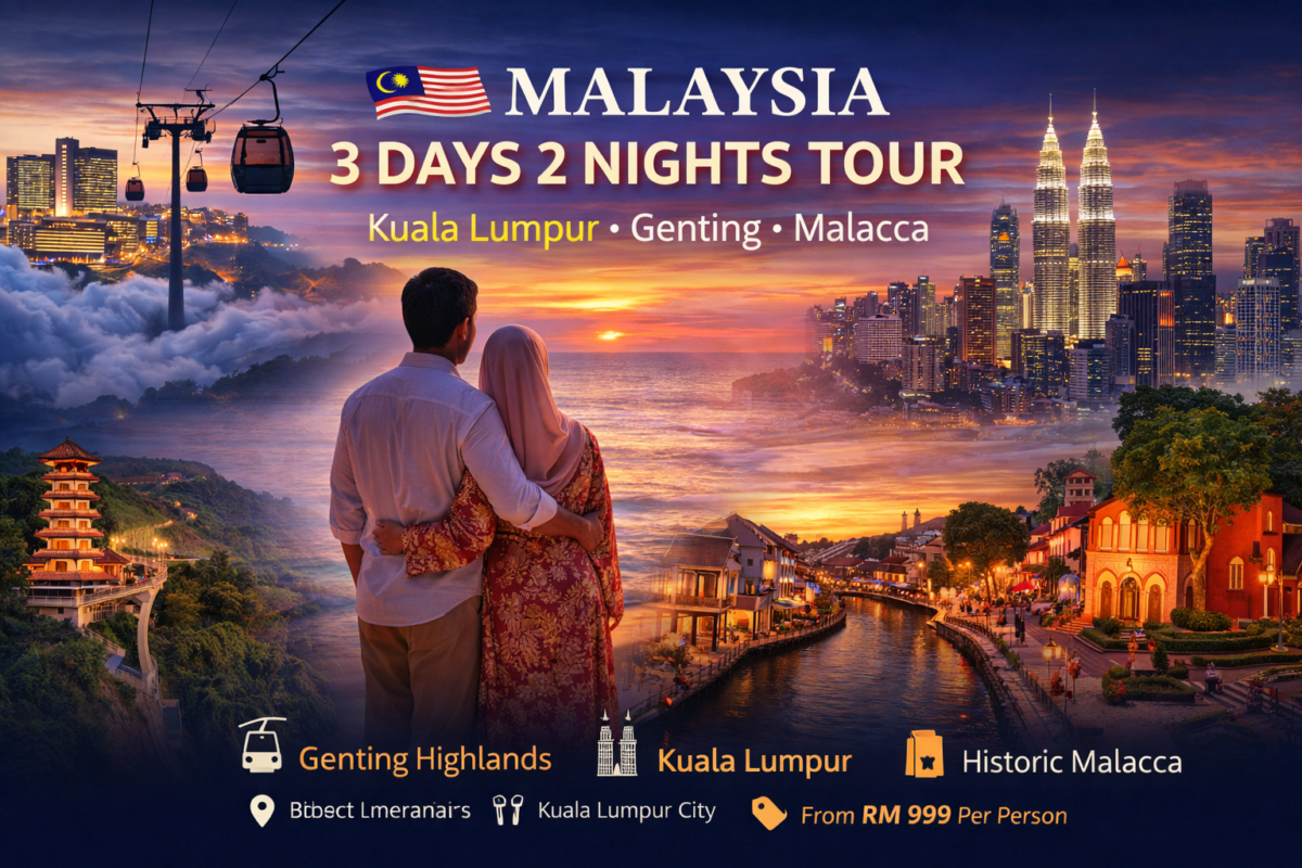 Kuala Lumpur • Genting Highlands • Malacca 3 Days / 2 Nights Malaysia Tour Package