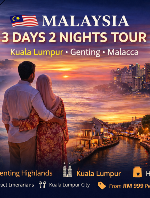3D2N tour Kuala Lumpur + Genting Highlands + Malacca Malaysia