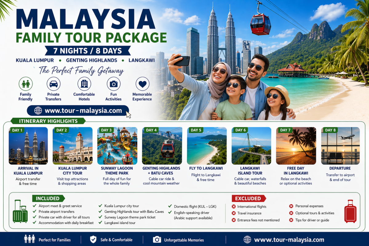 Family Tour Package 8 Days -7 Nights | Kuala Lumpur Genting Highlands Langkawi