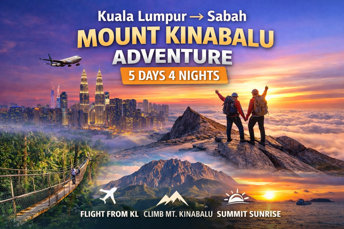 Kuala Lumpur to Kota Kinabalu & Mount Kinabalu Adventure (5 Days 4 Nights) 2026