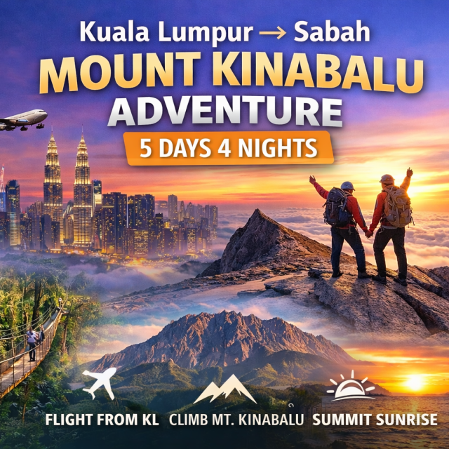 5 Days Kota Kinabalu & Mount Kinabalu Adventure from Kuala Lumpur