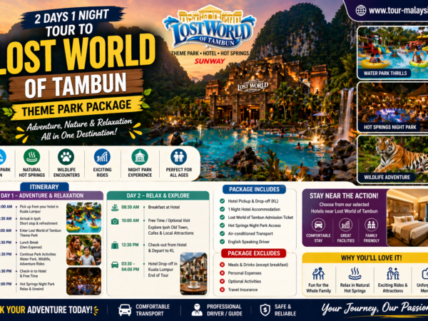 Tour to Lost World of Tambun Theme Park Package (Ipoh)