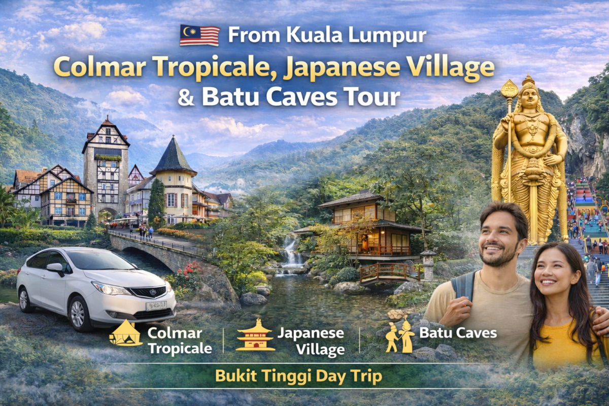 From Kuala Lumpur: Colmar Tropicale | Japanese Village & Batu Caves Tour 2026