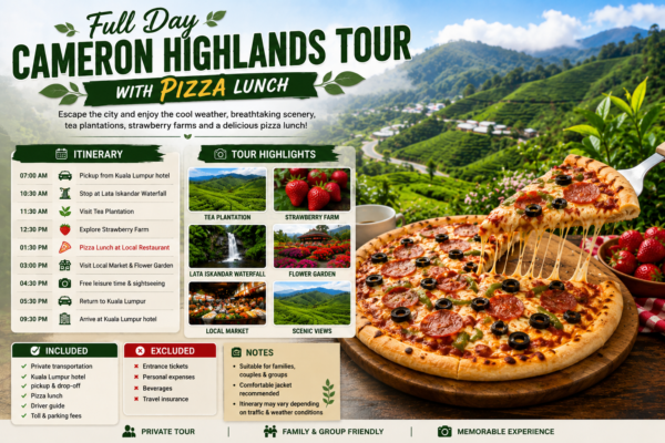 Cameron Highlands Day Tour with Pizza Lunch from Kuala Lumpur